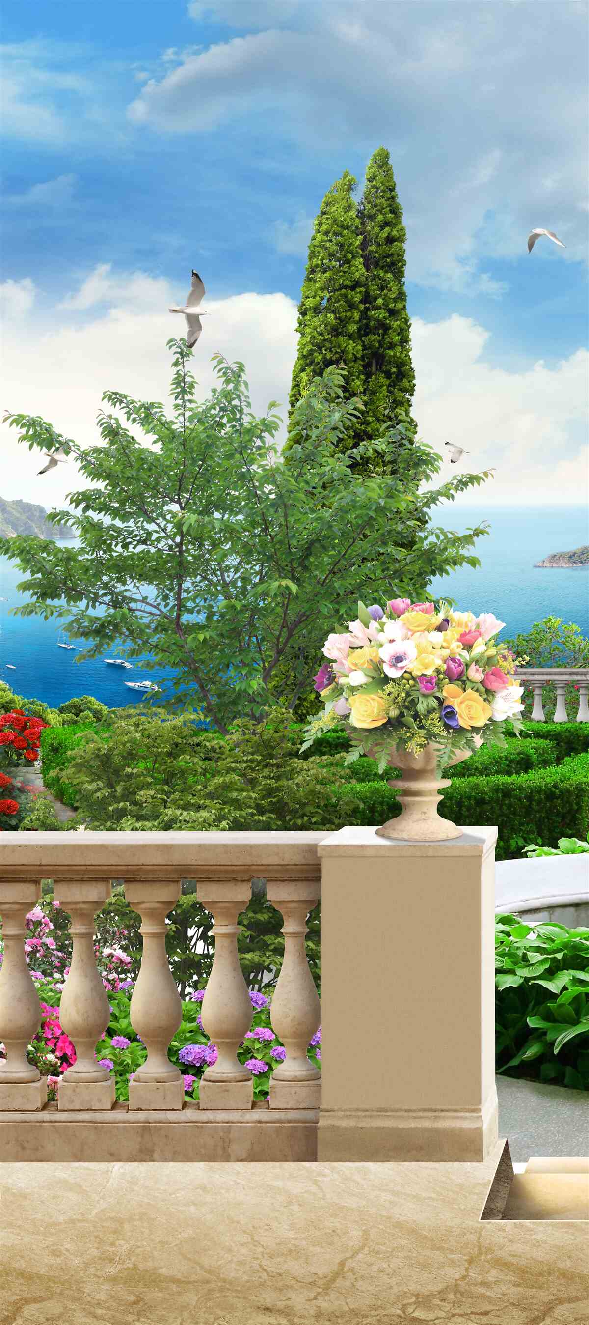 Fototapeta črepníkové kvety