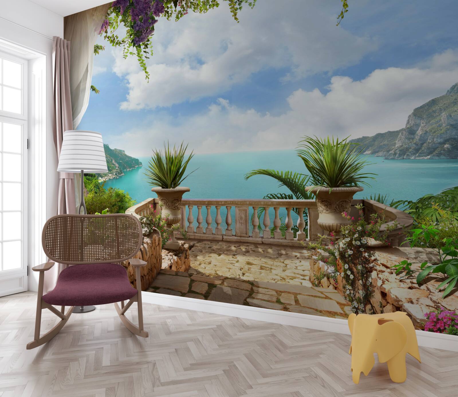 Fototapeta pohodlný balkón s rastlinami