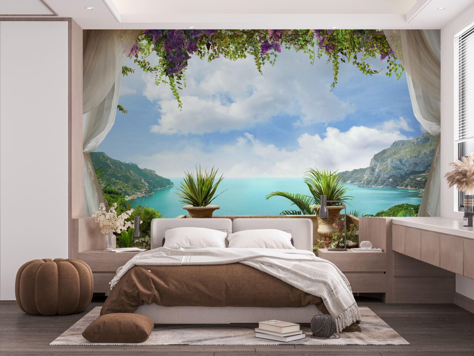 Fototapeta pohodlný balkón s rastlinami