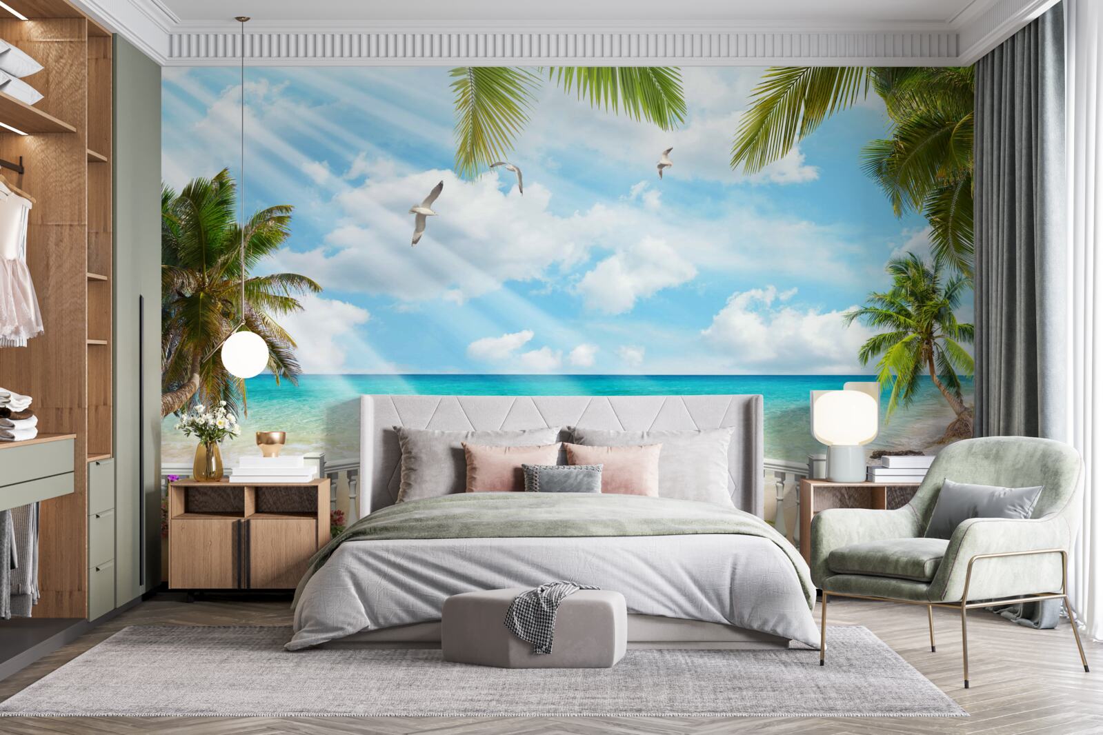 Fototapeta loggia s výhľadom na oceán