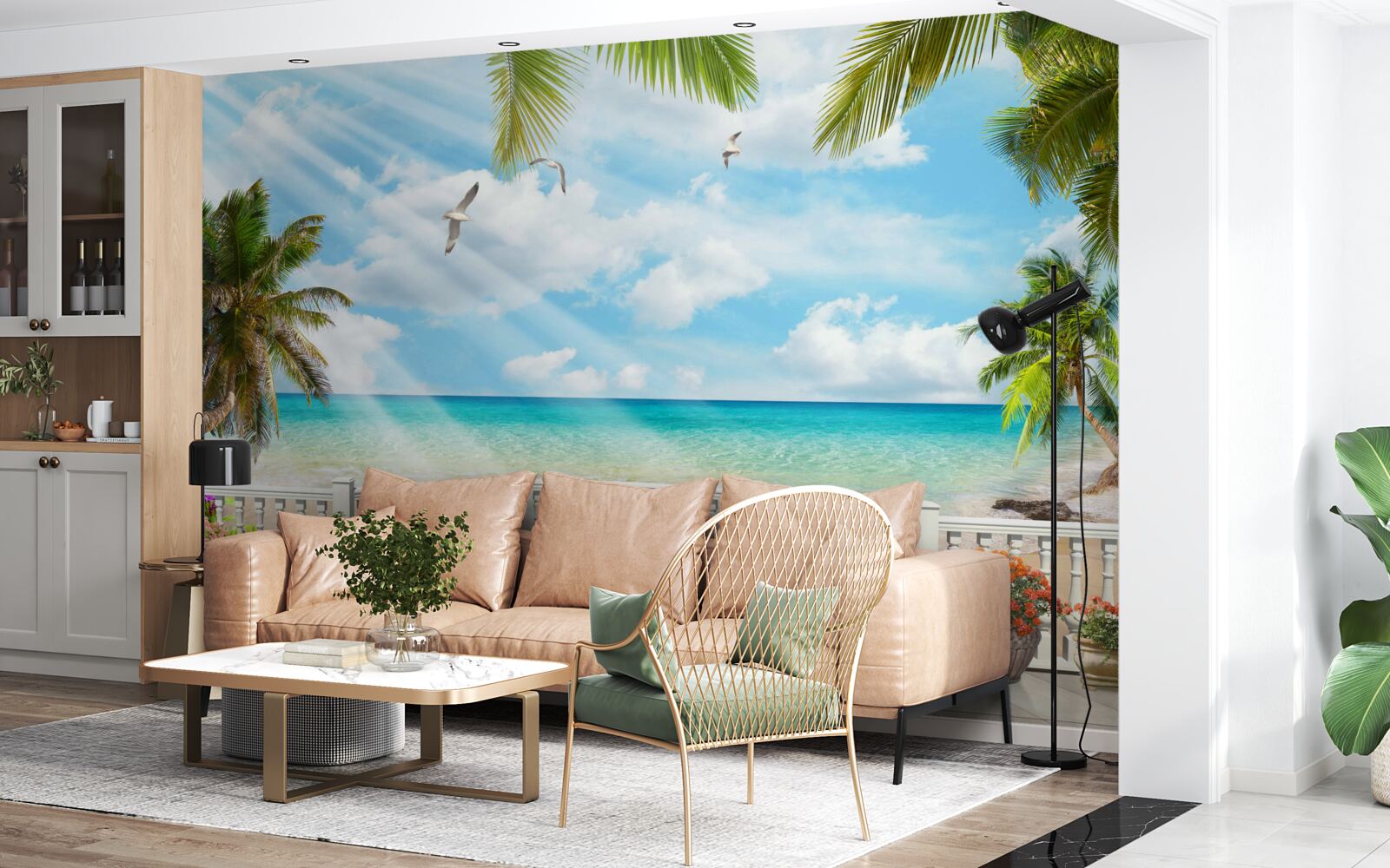 Fototapeta loggia s výhľadom na oceán