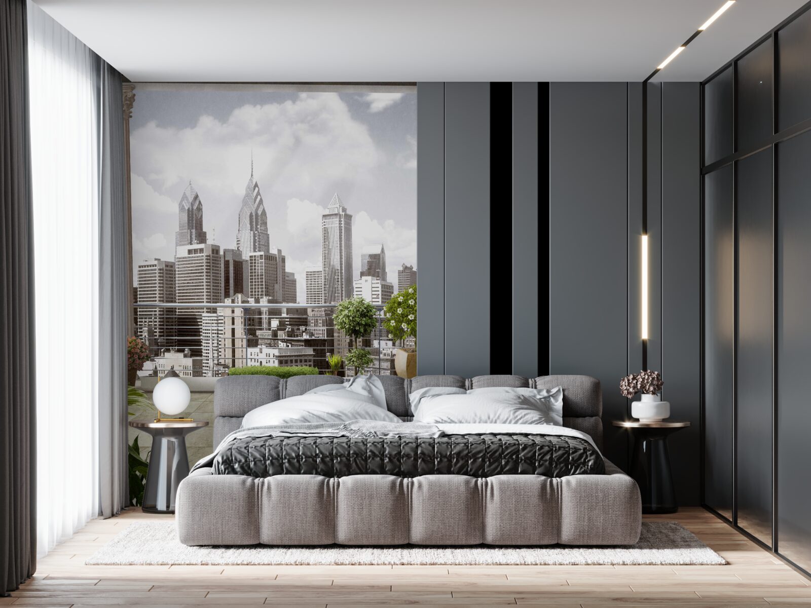 Fototapeta krajina mestských mrakodrapov