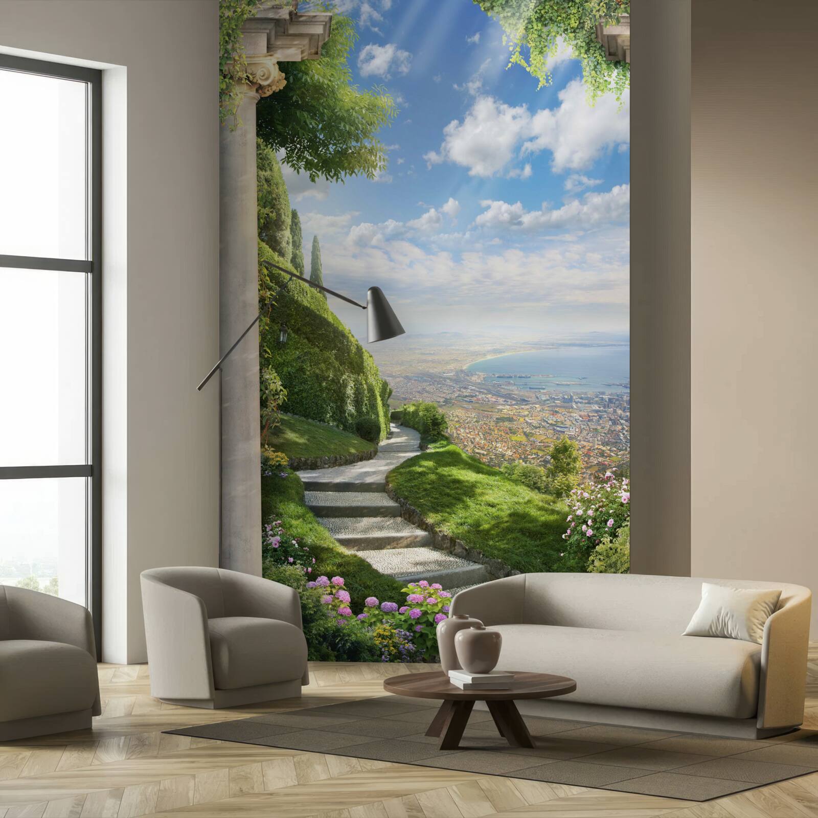 Fototapeta krajina s výhľadom na prístav