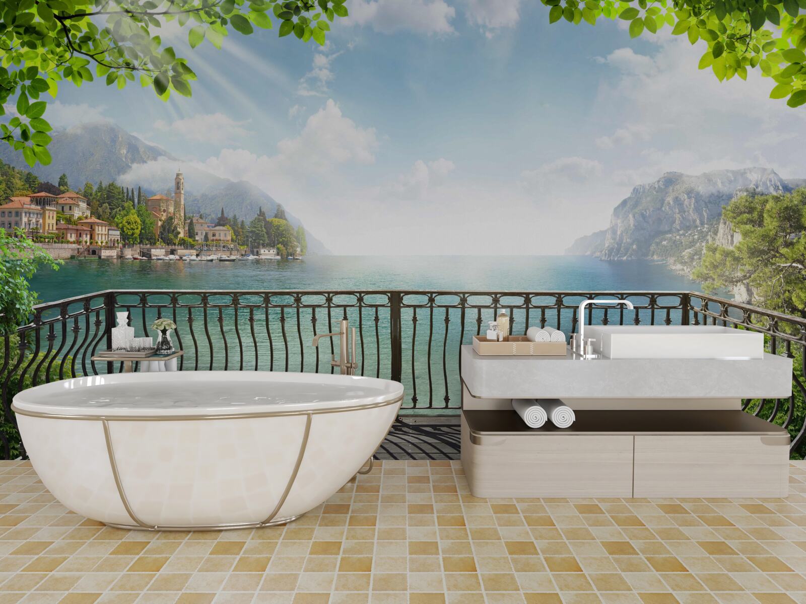 Fototapeta panoráma z otvorenej terasy