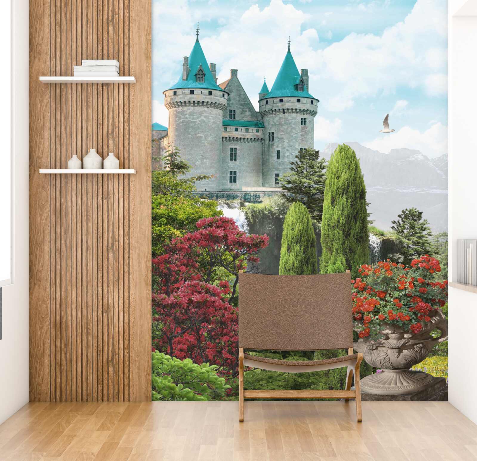 Fototapeta rozprávkový zámok obklopený zeleňou