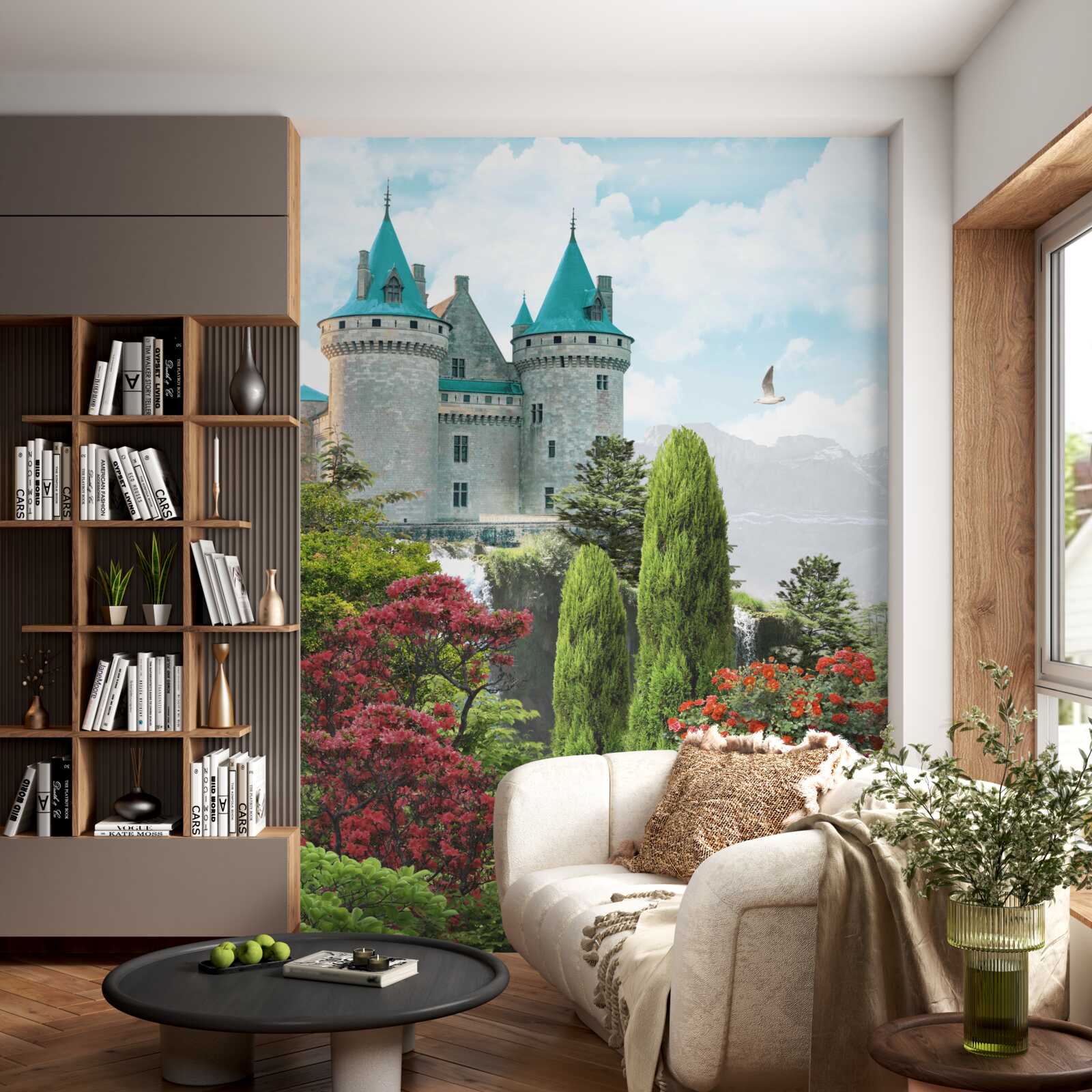 Fototapeta rozprávkový zámok obklopený zeleňou