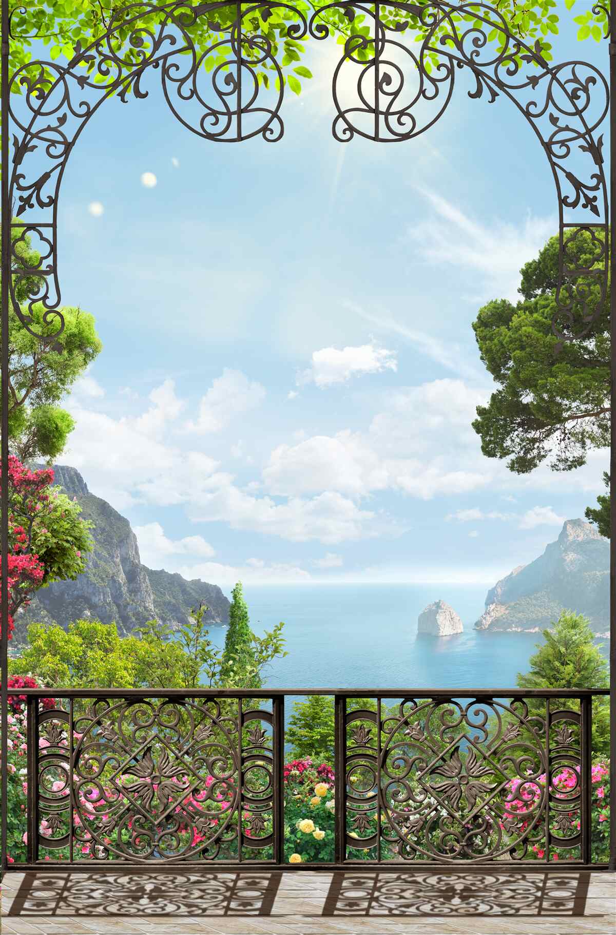 Fototapeta nádherná krajina s morom a skalami