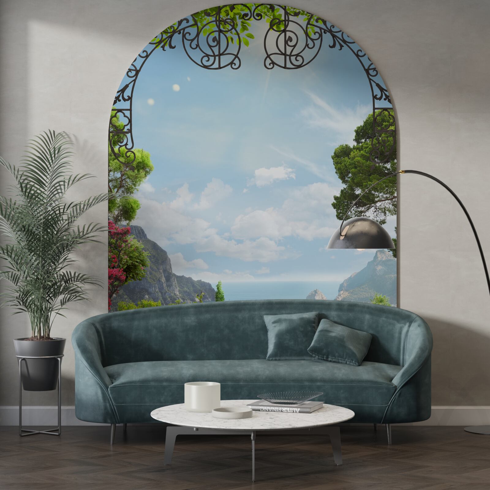 Fototapeta nádherná krajina s morom a skalami