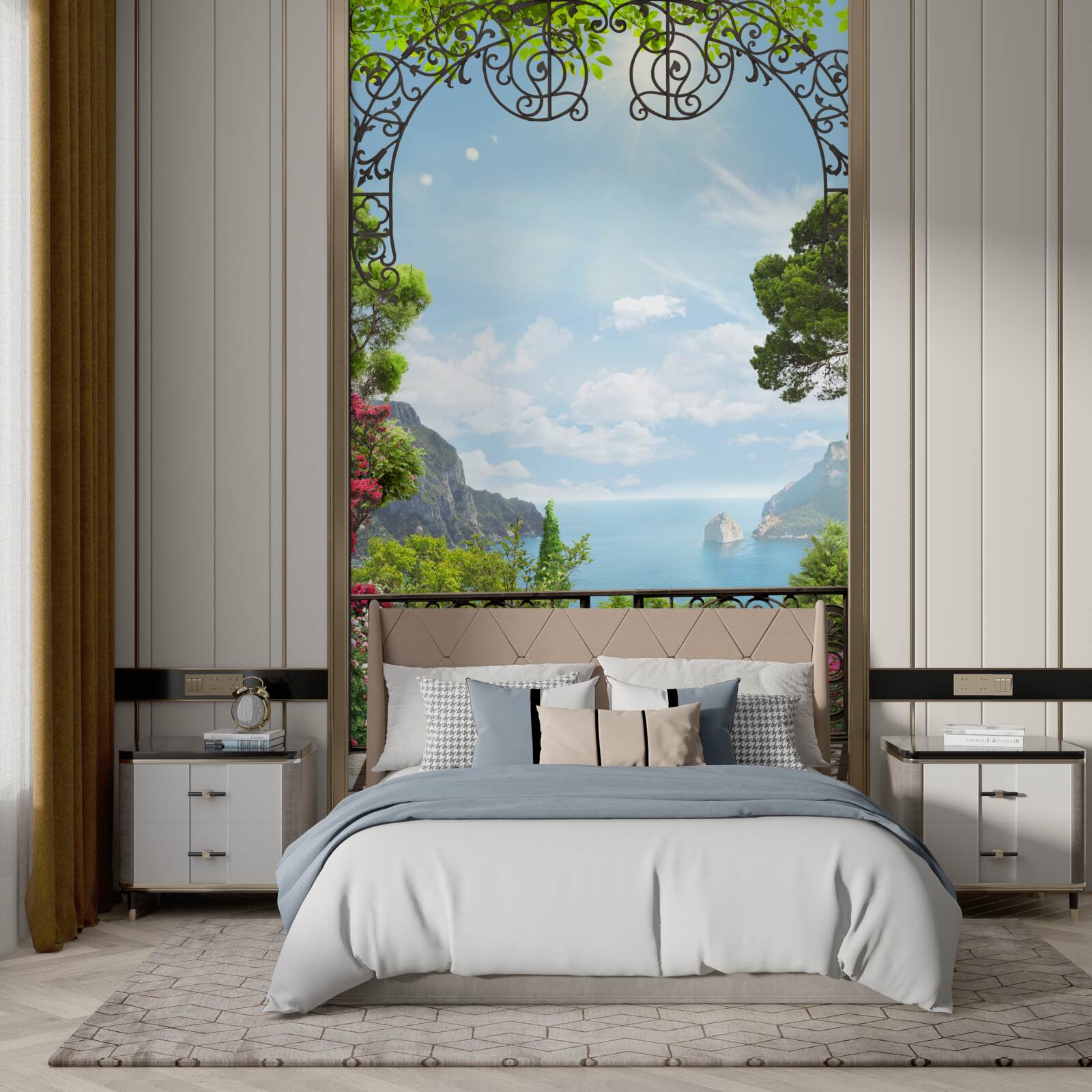 Fototapeta nádherná krajina s morom a skalami