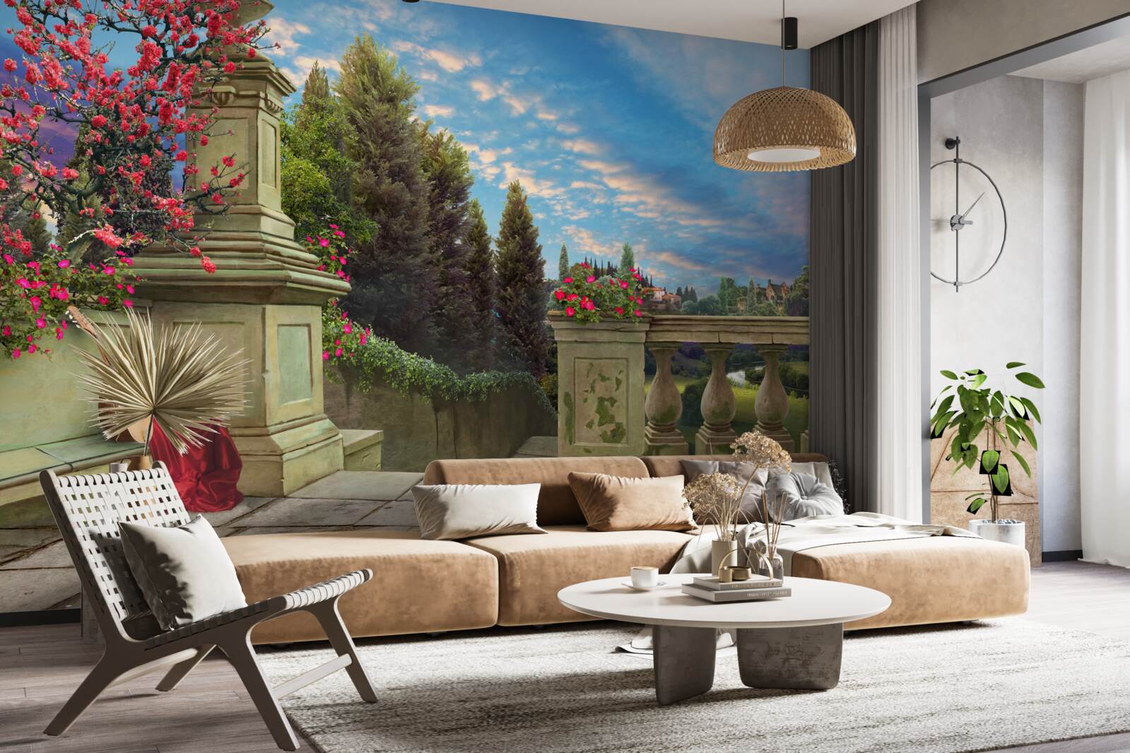 Fototapeta opustený hudobný nástroj a šarlátové plátno