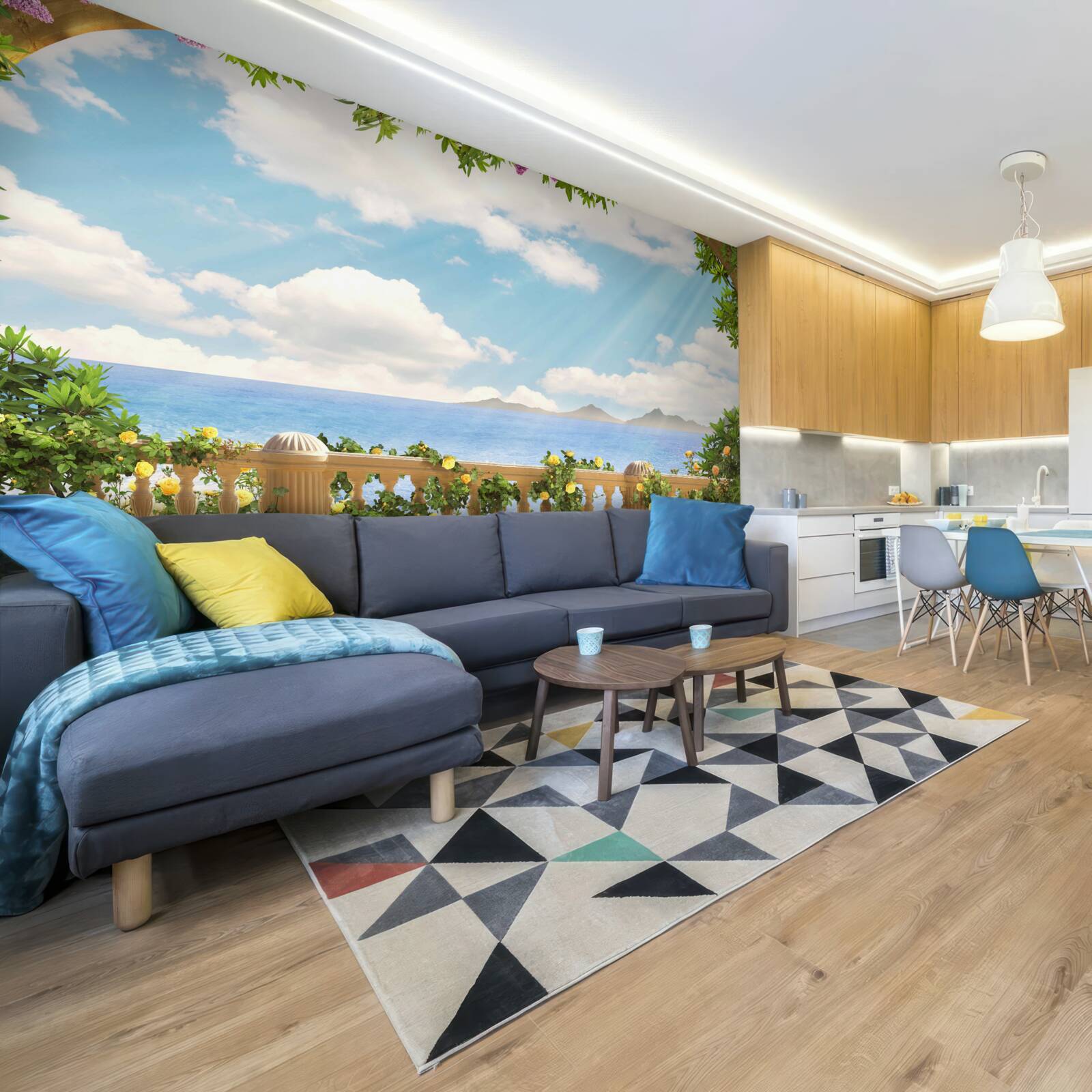 Fototapeta panoráma mora a zamračená obloha