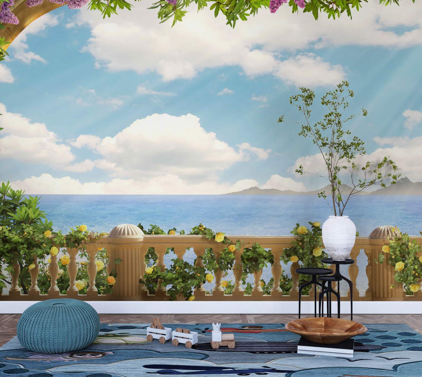 Fototapeta panoráma mora a zamračená obloha