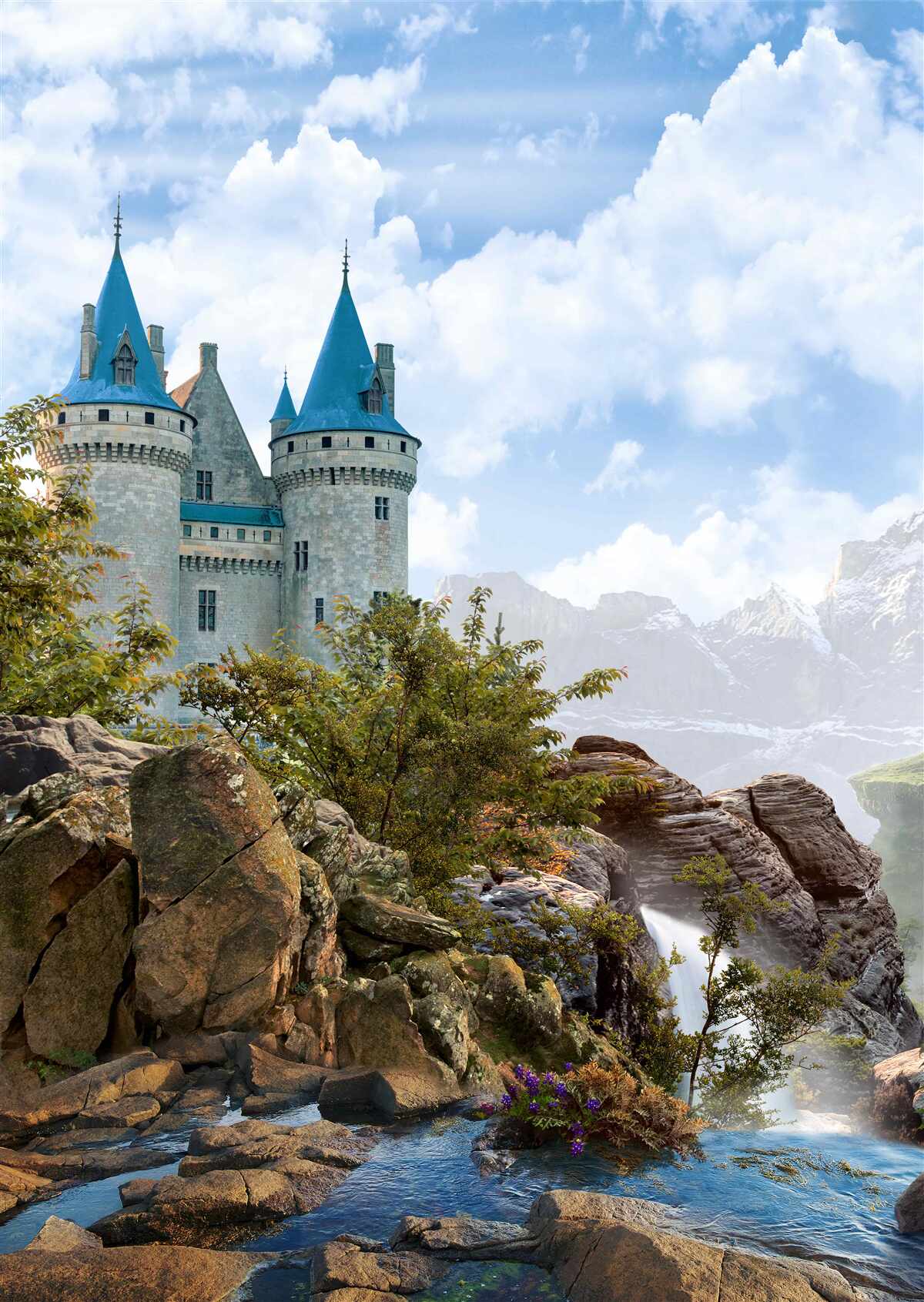 Fototapeta hrad ako z rozprávky, vytesaný v skalách