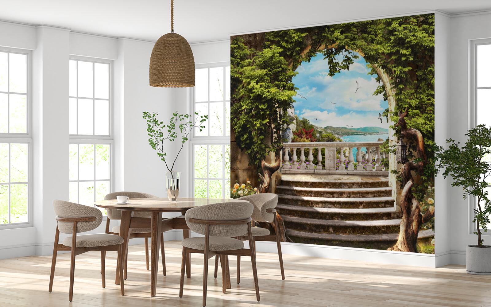 Fototapeta schody vedúce na balkón