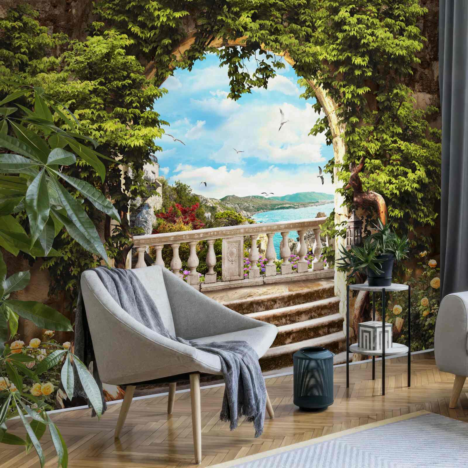 Fototapeta schody vedúce na balkón