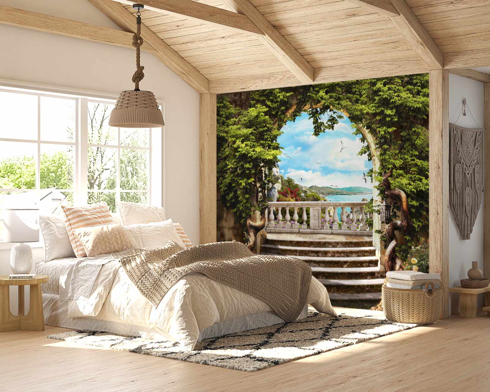 Fototapeta schody vedúce na balkón