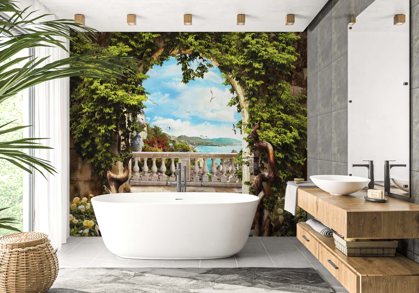 Fototapeta schody vedúce na balkón