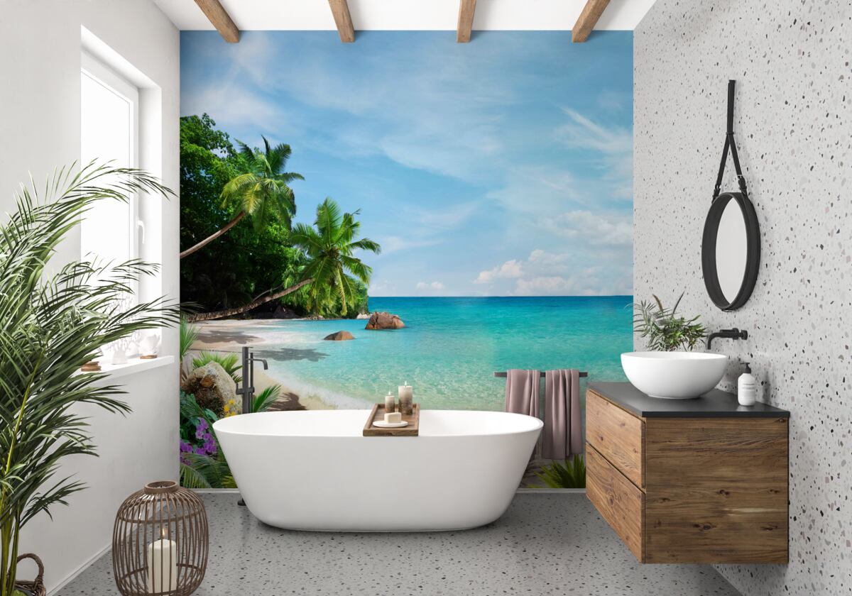 Fototapeta pláž s pieskom a morskou hladinou