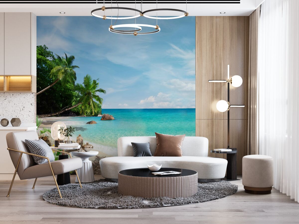 Fototapeta pláž s pieskom a morskou hladinou