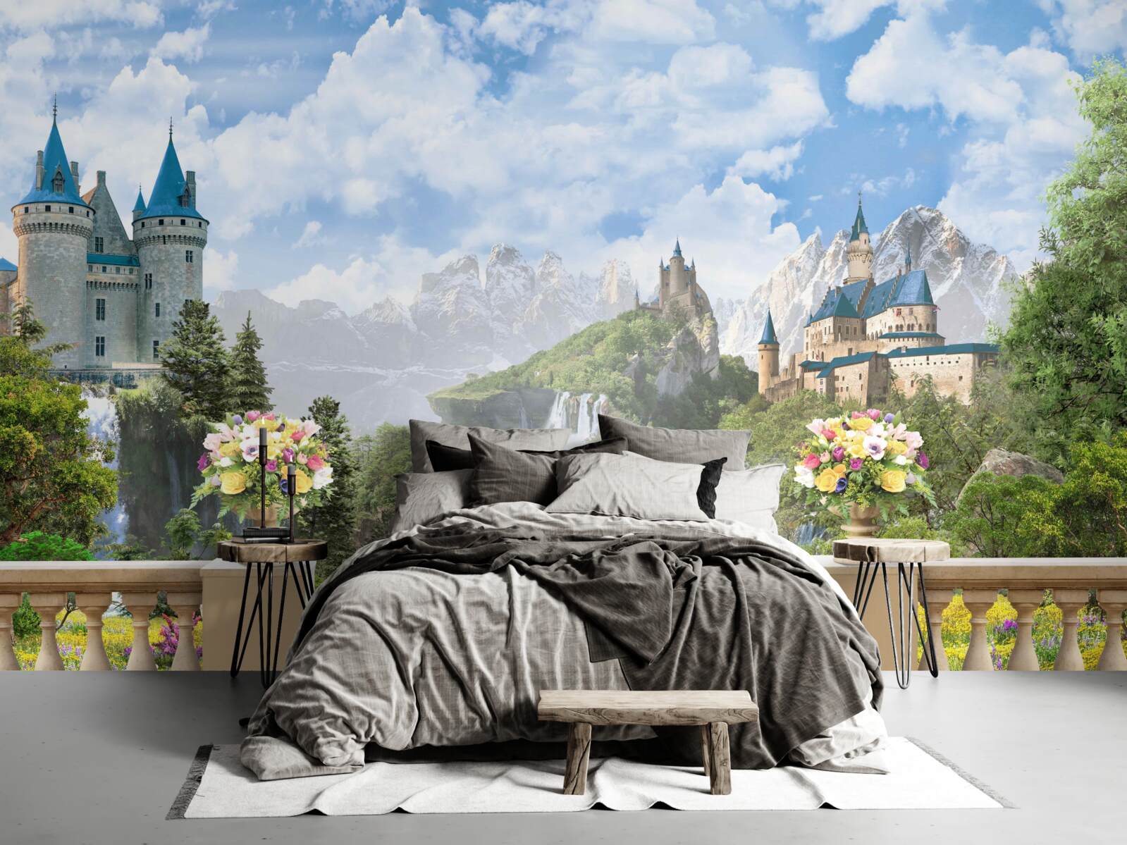 Fototapeta hrady a vodopády