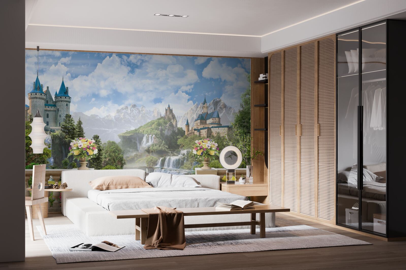 Fototapeta hrady a vodopády