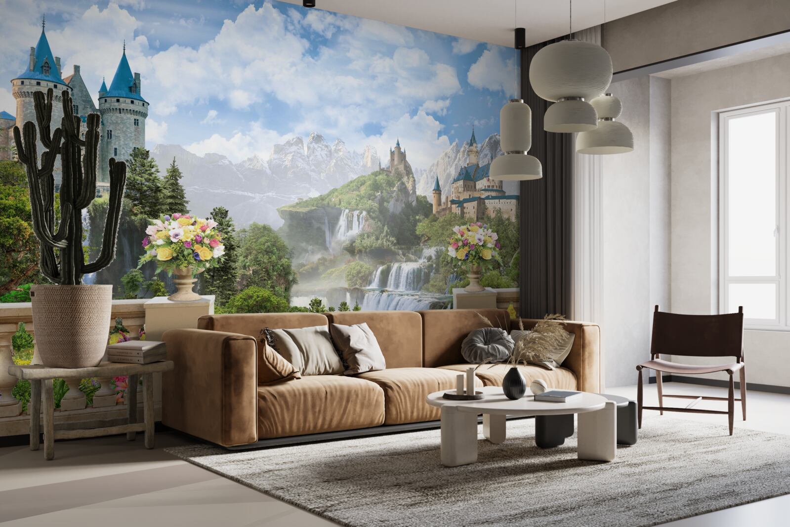 Fototapeta hrady a vodopády