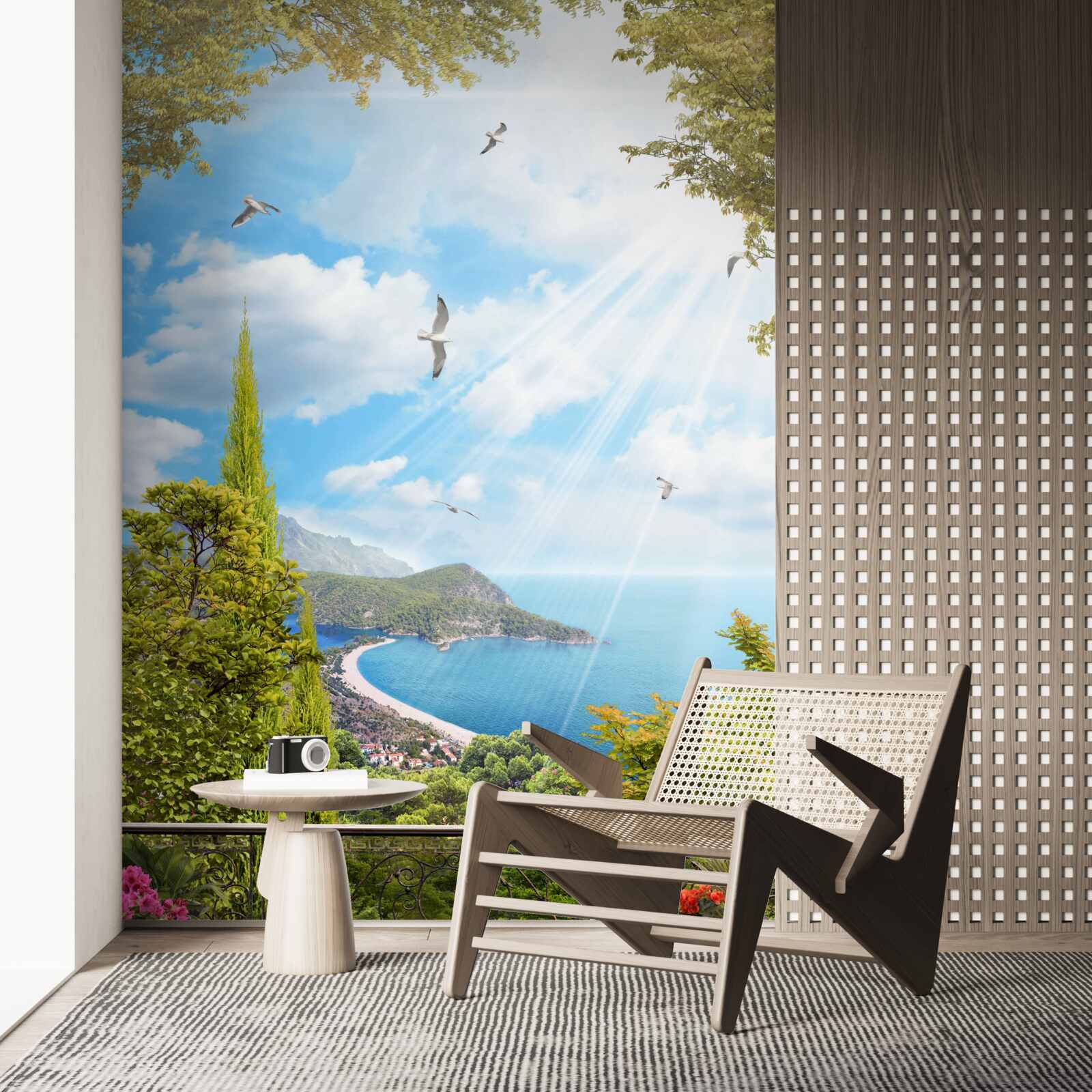 Fototapeta výhľad na okolie z balkóna