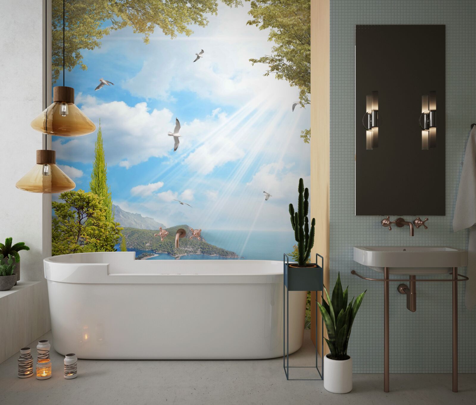 Fototapeta výhľad na okolie z balkóna