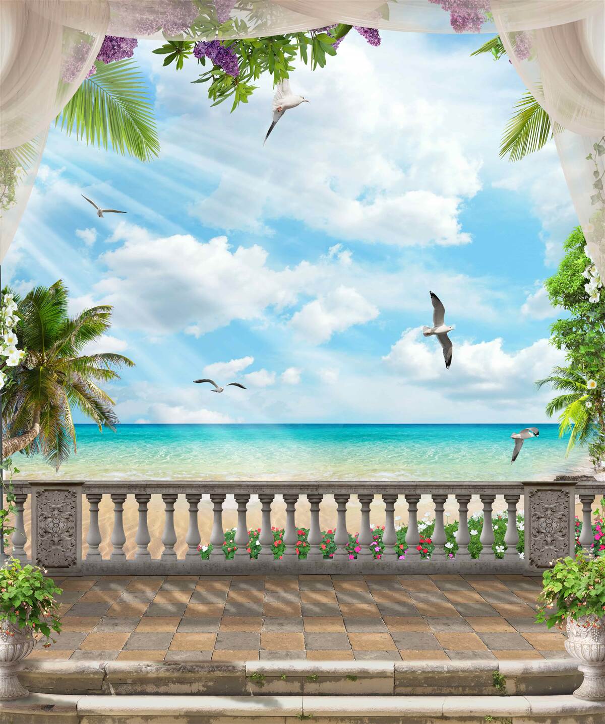 Fototapeta terasa s nádherným výhľadom