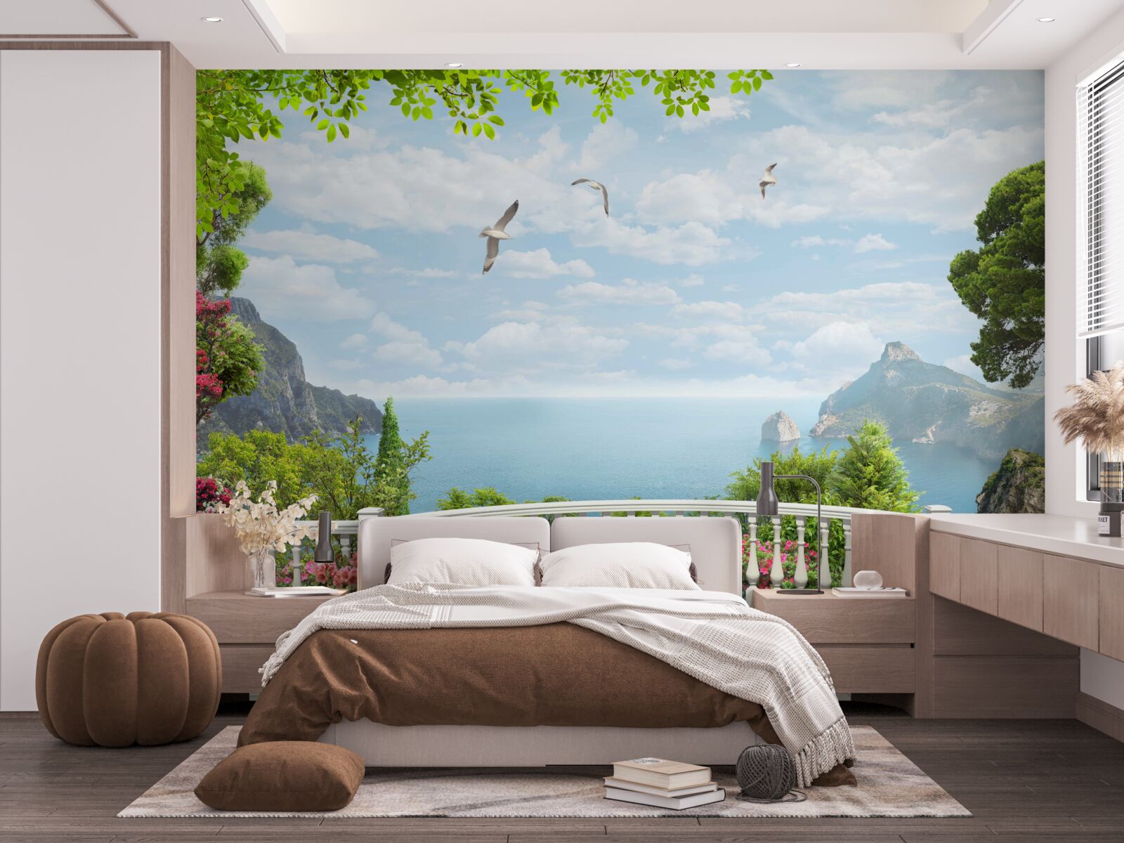 Fototapeta panoramatický výhľad na more z terasy