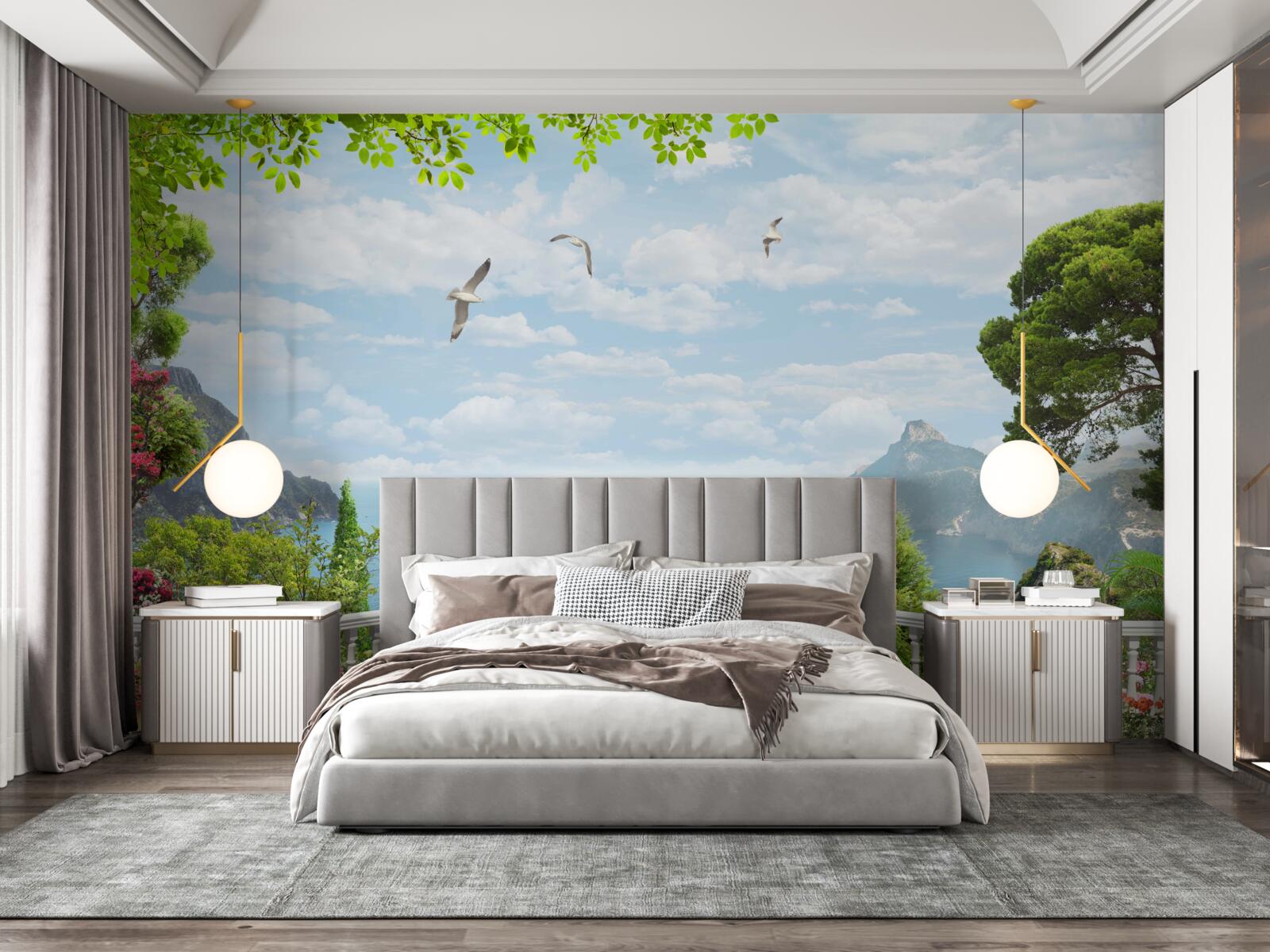 Fototapeta panoramatický výhľad na more z terasy