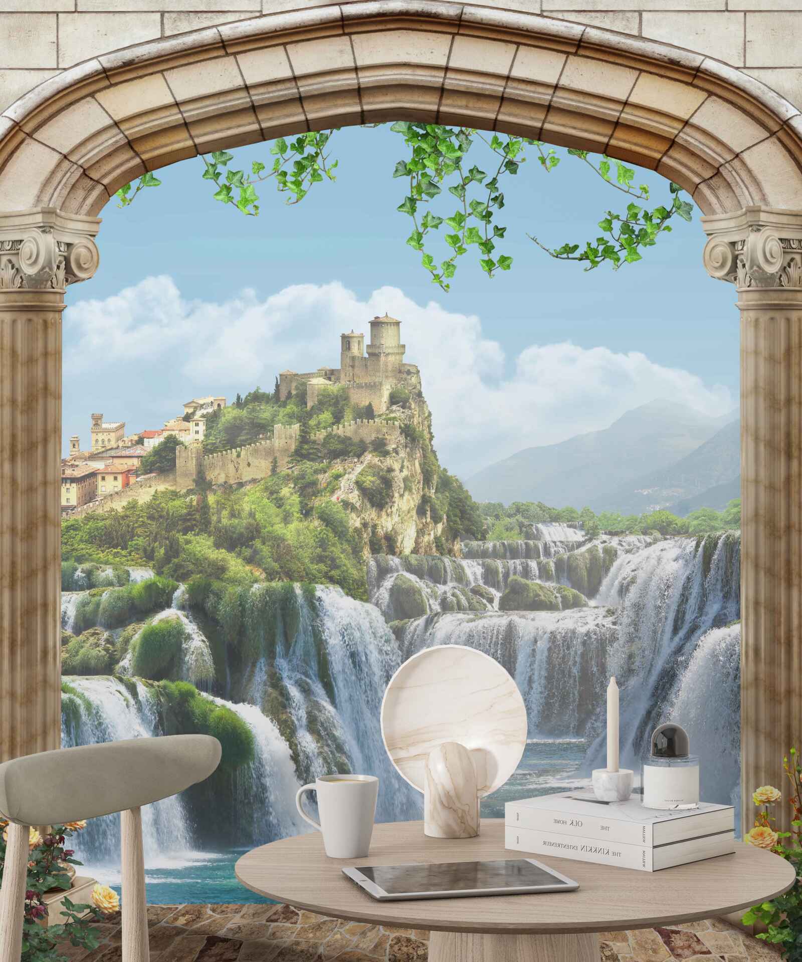 Fototapeta pohľad z oblúka na krásne vodopády