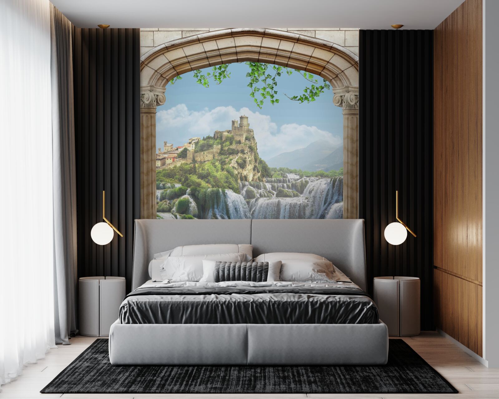 Fototapeta pohľad z oblúka na krásne vodopády