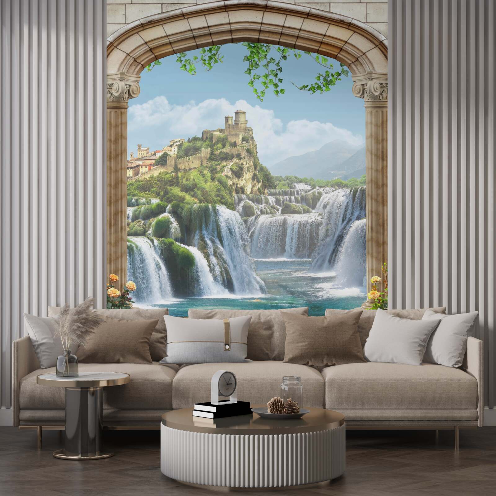 Fototapeta pohľad z oblúka na krásne vodopády