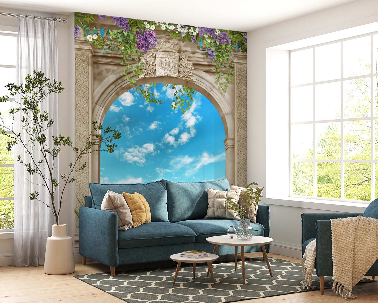 Fototapeta morská panoráma cez oblúk