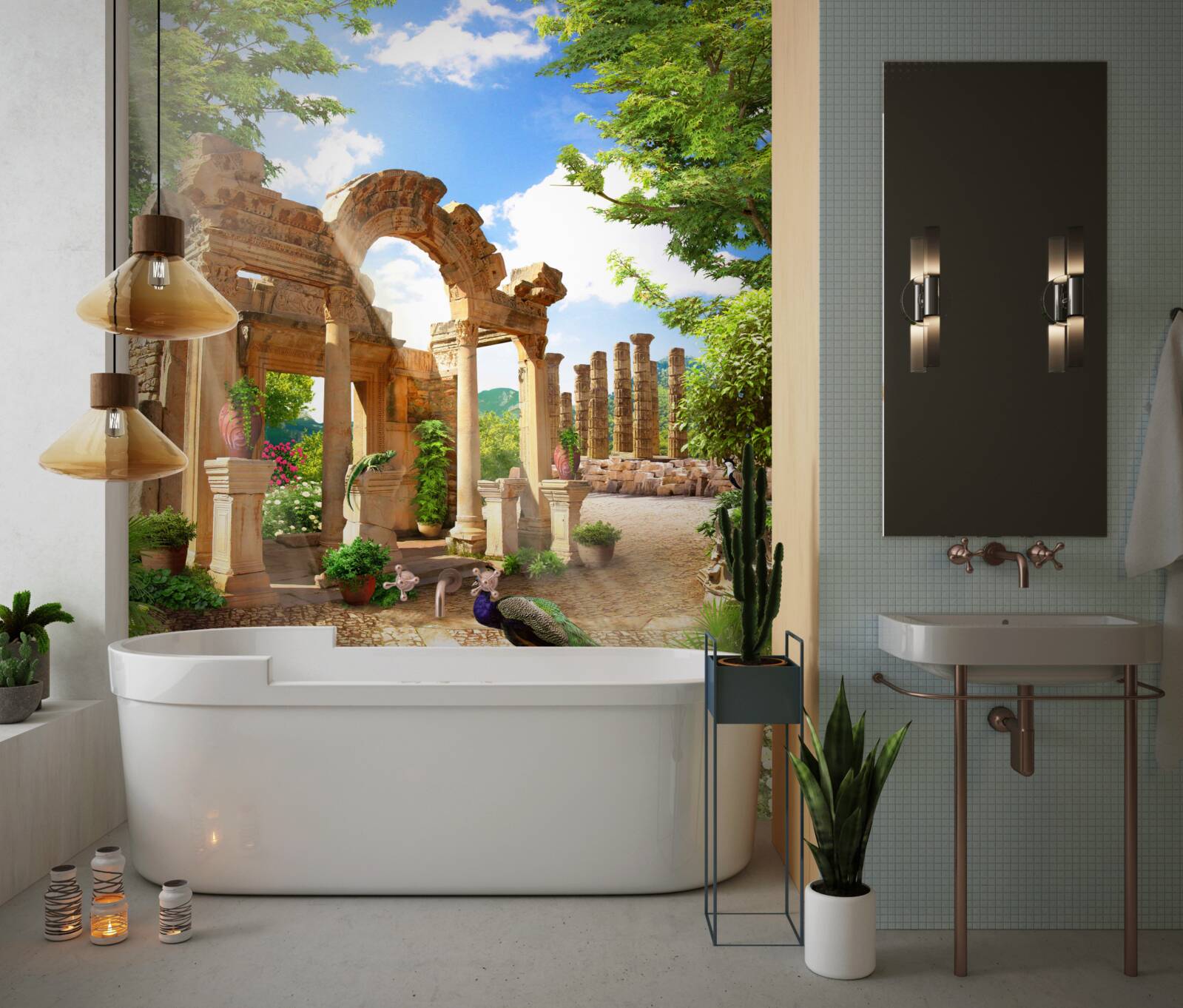 Fototapeta oblúkové kamenné konštrukcie s podperami