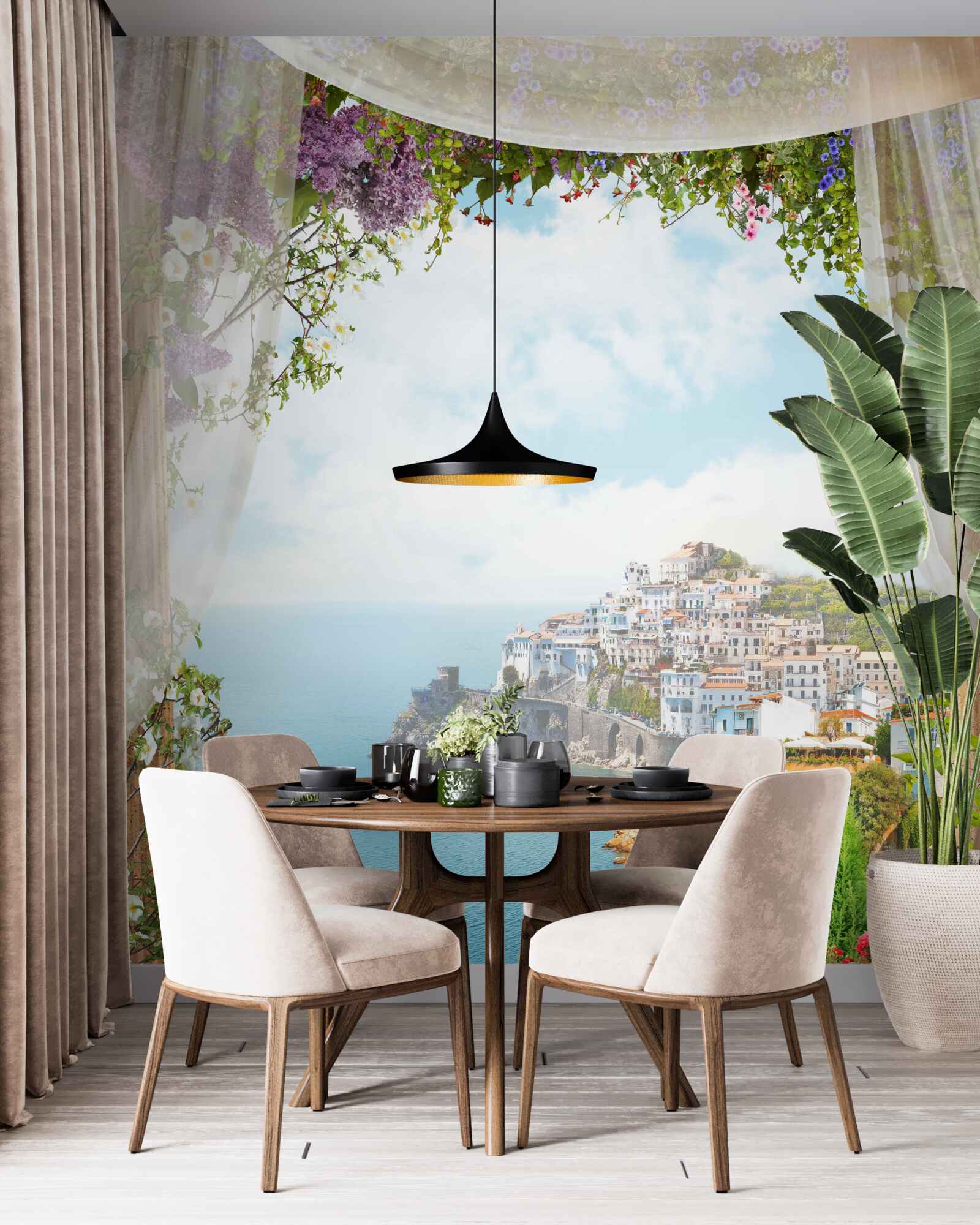 Fototapeta úchvatné more a mestská krajina