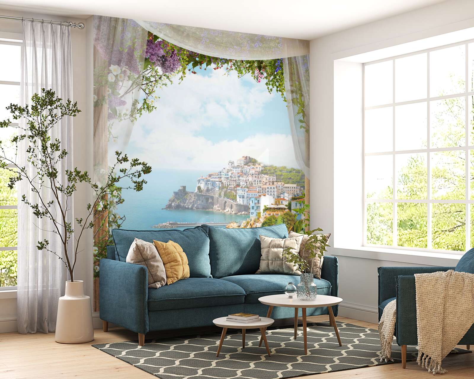 Fototapeta úchvatné more a mestská krajina