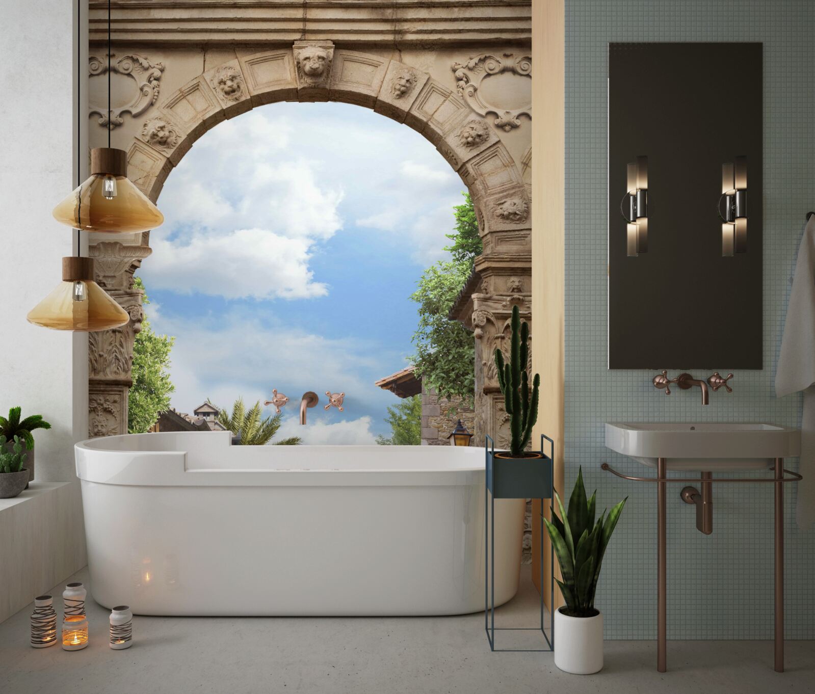 Fototapeta morský oblúk s malebným výhľadom