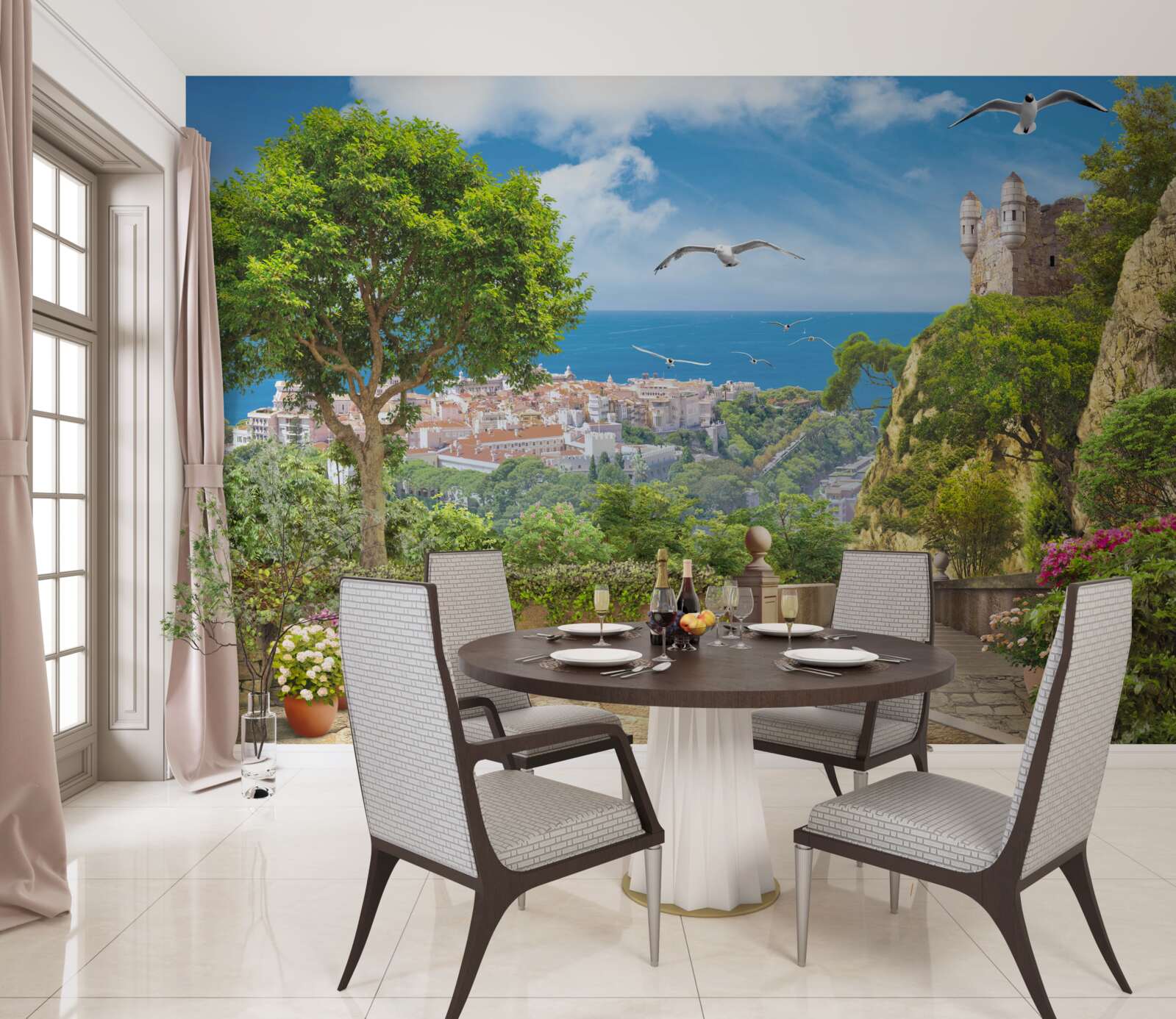 Fototapeta mesto blízko oceánu