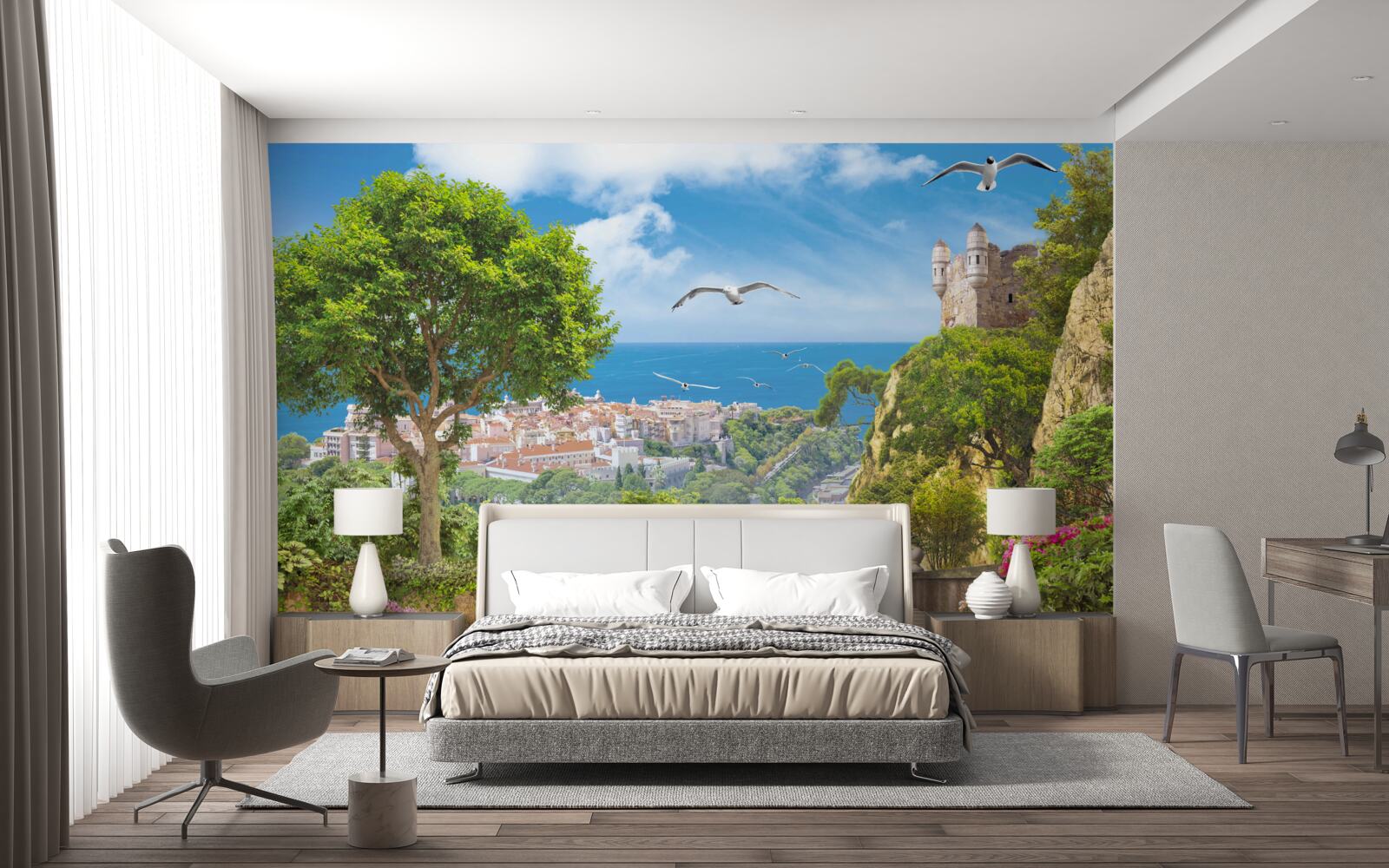 Fototapeta mesto blízko oceánu