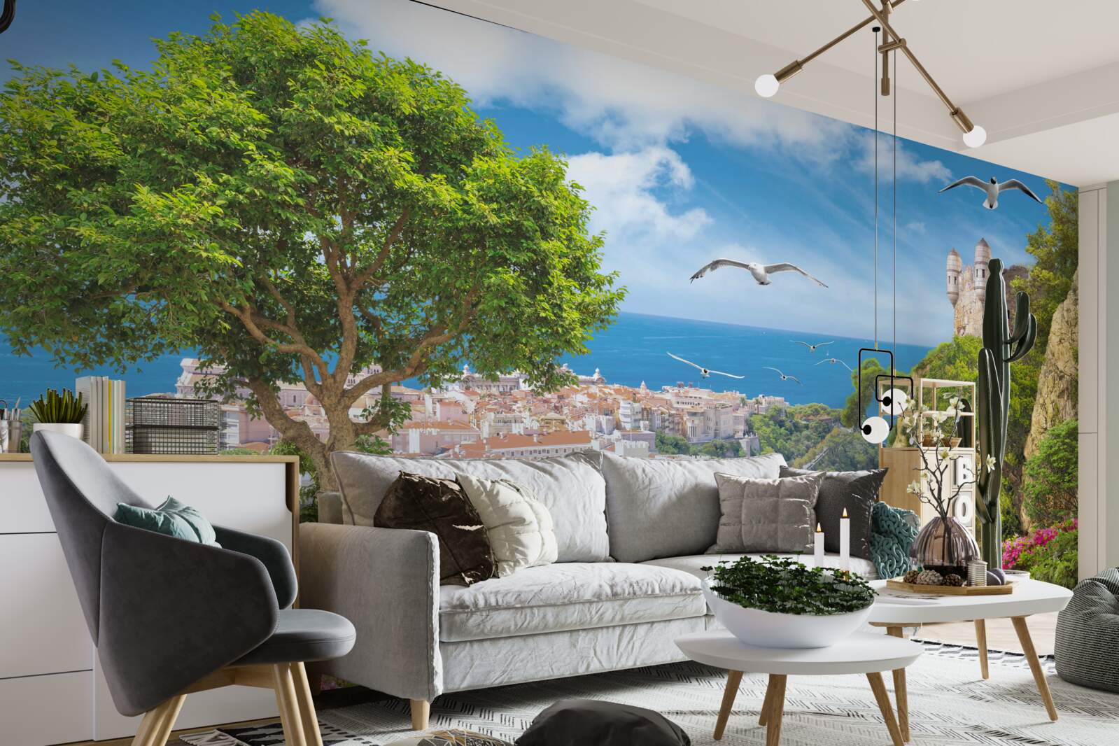 Fototapeta mesto blízko oceánu