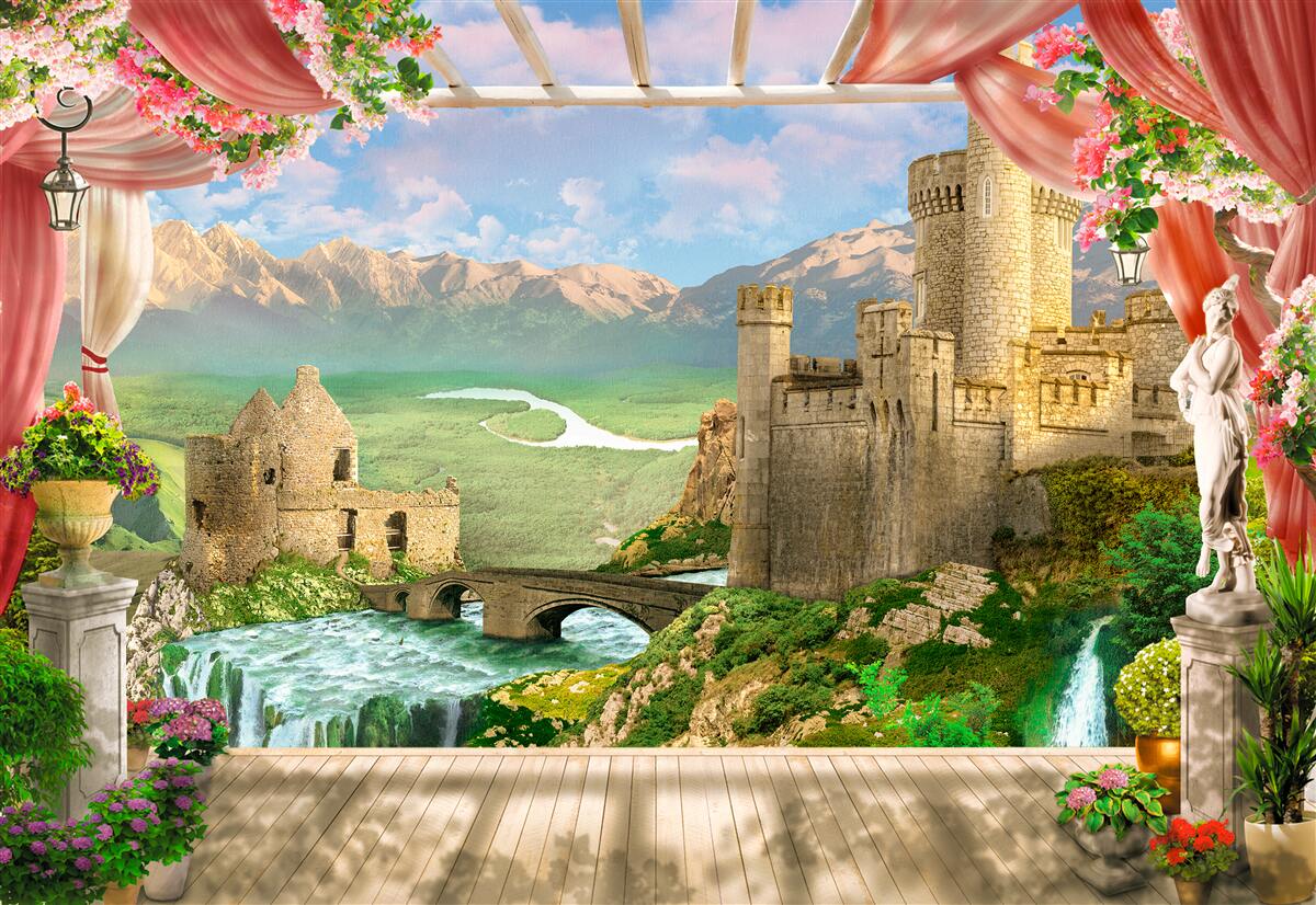 Fototapeta panoráma starobylého hradu