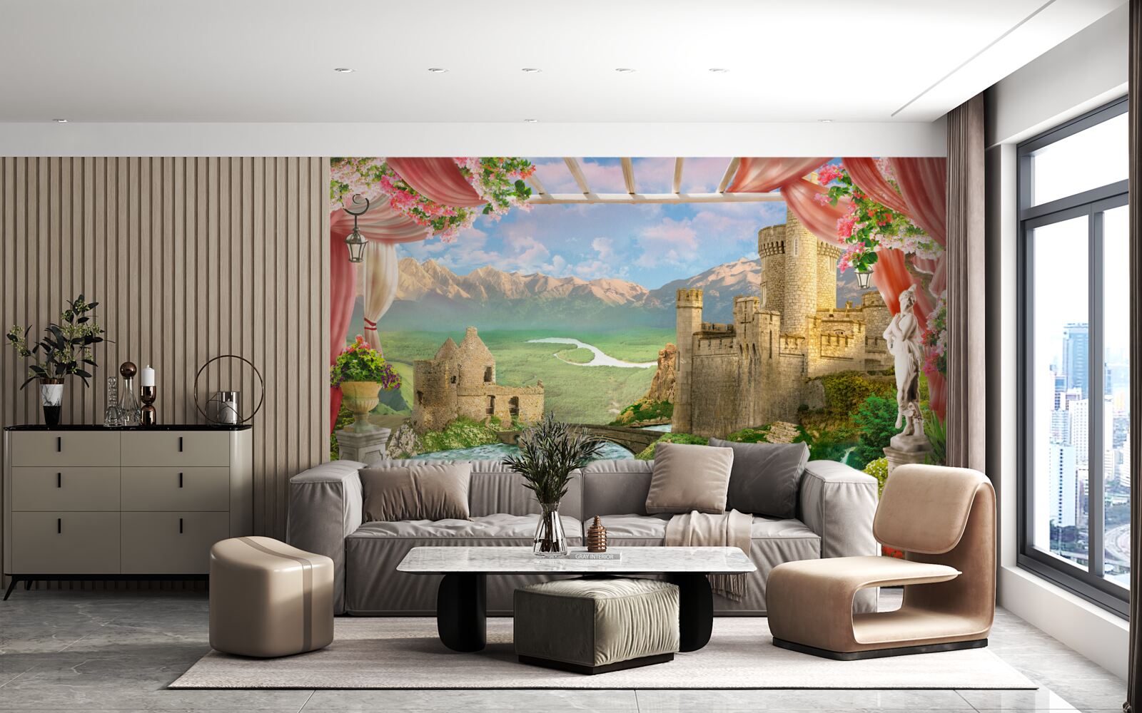 Fototapeta panoráma starobylého hradu