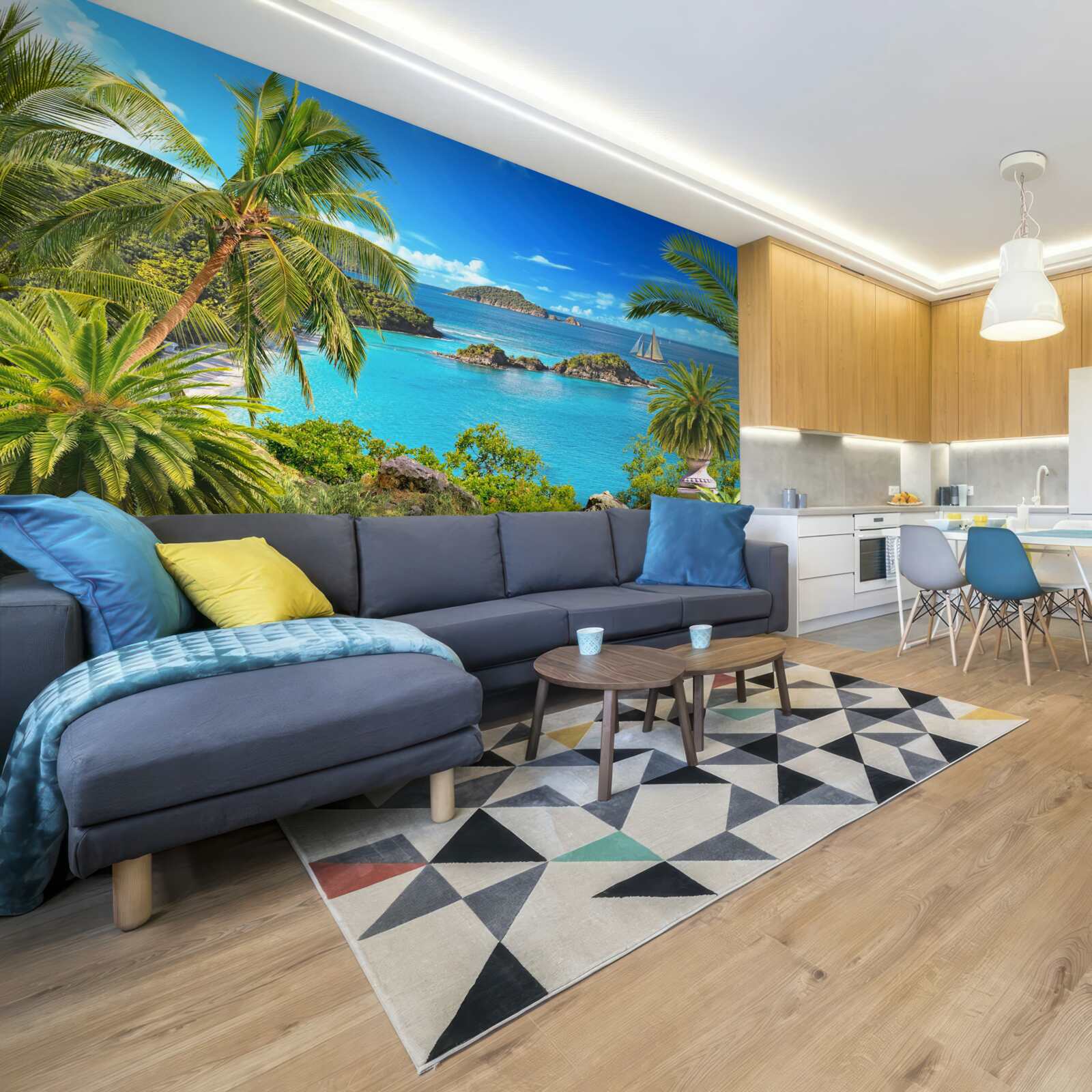 Fototapeta oceán a kokosové palmy