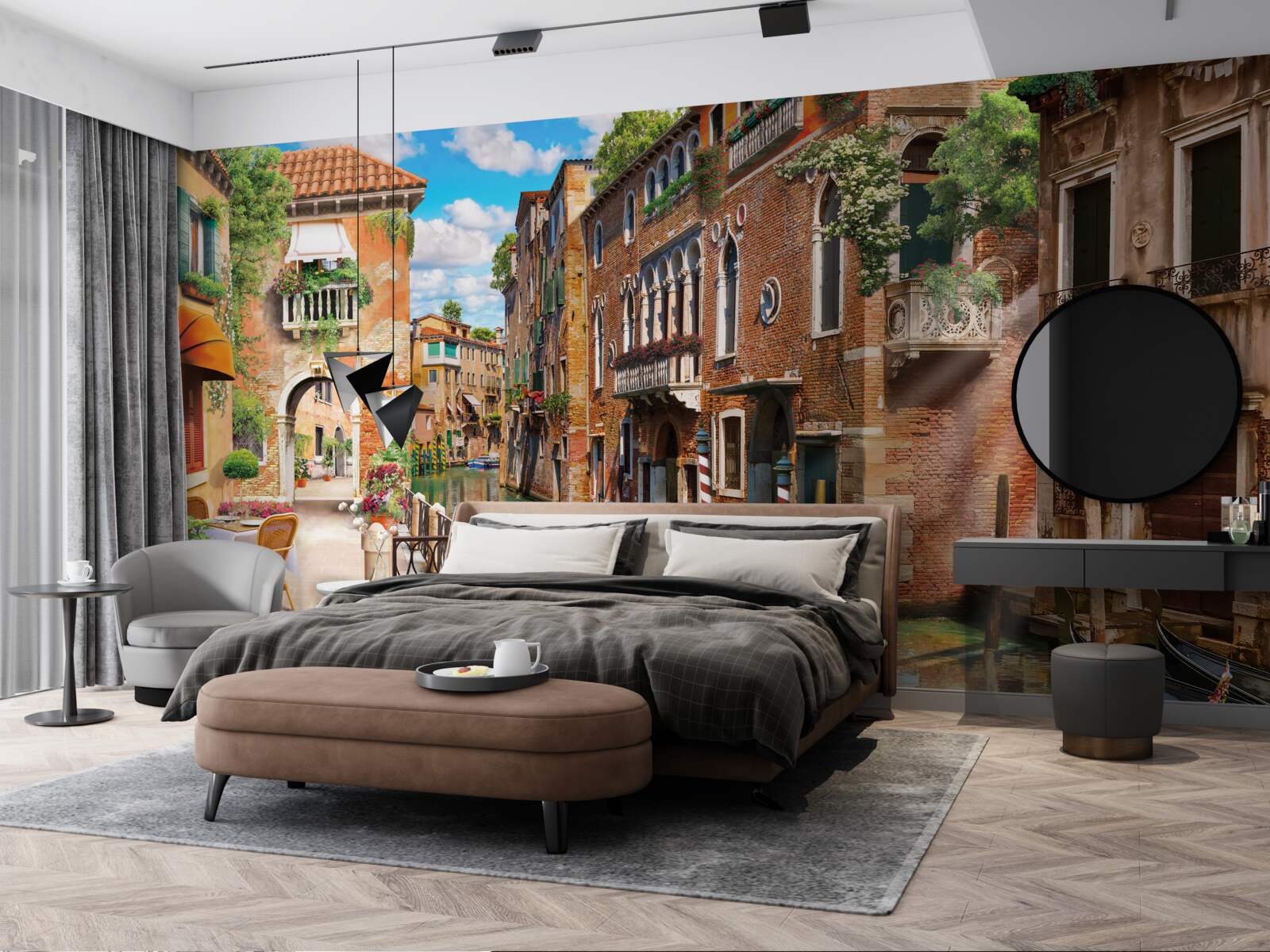 Fototapeta gondola odišla na parkovisku v Benátkach