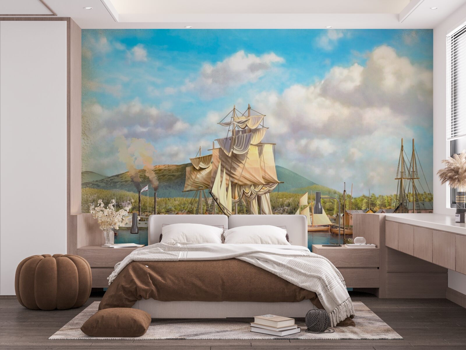 Fototapeta kotviace plachetnice rôznych veľkostí