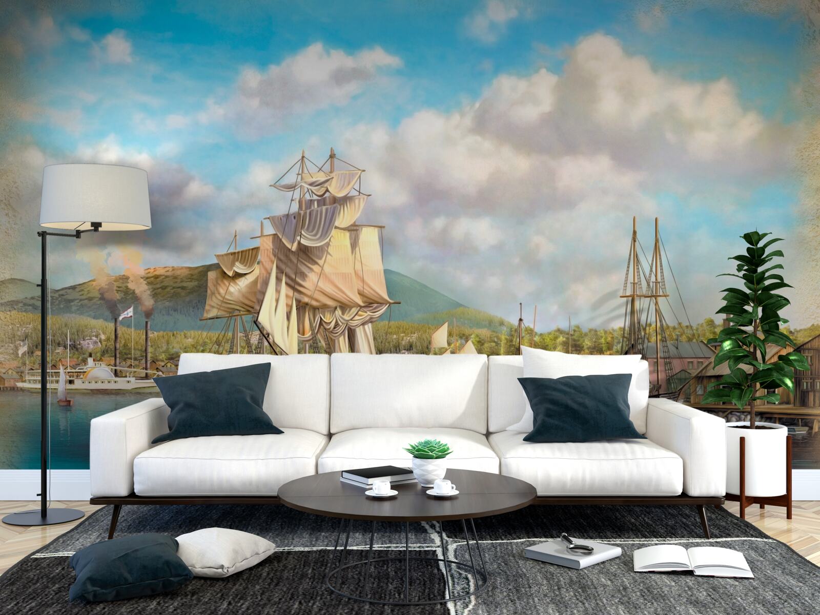 Fototapeta kotviace plachetnice rôznych veľkostí