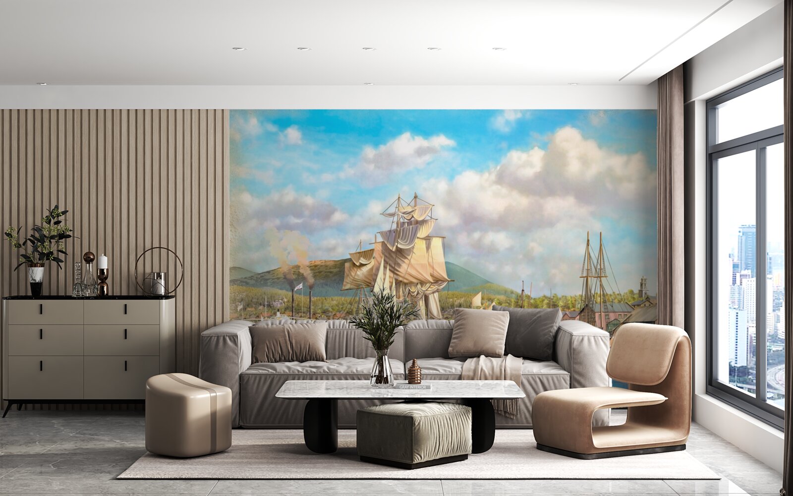 Fototapeta kotviace plachetnice rôznych veľkostí