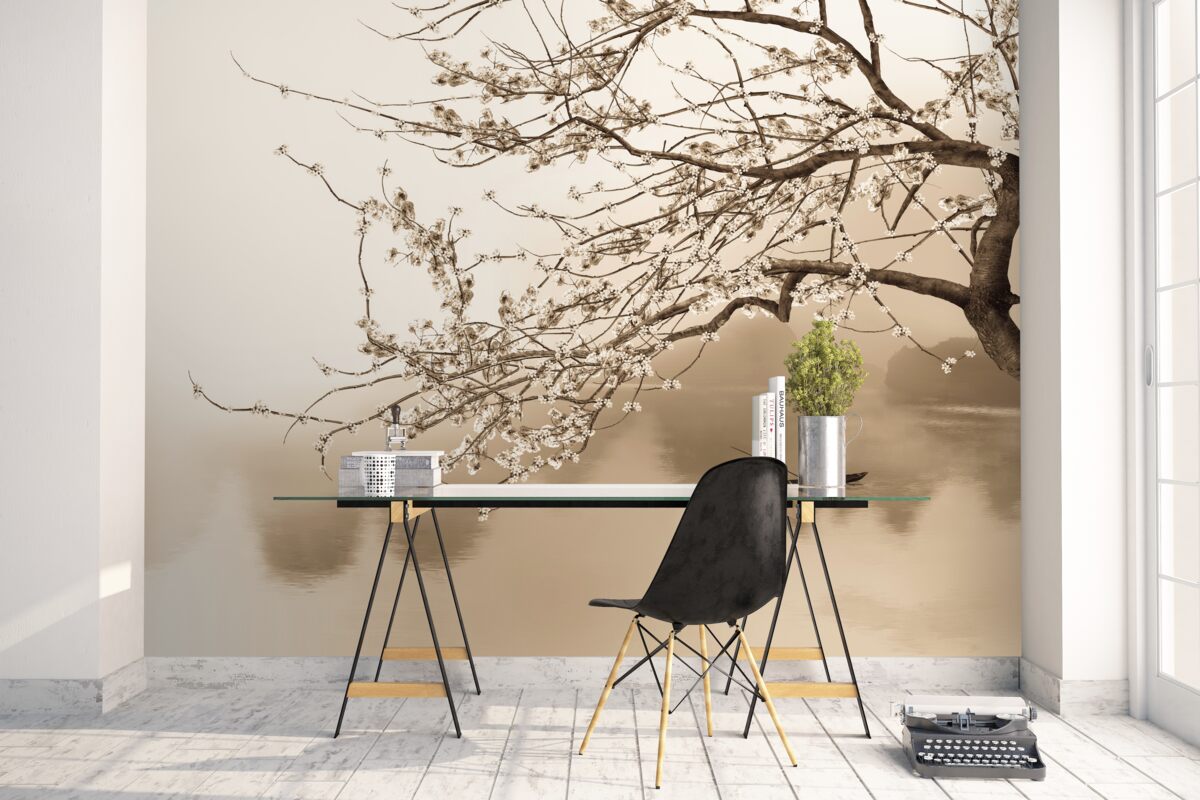 Fototapeta muž plaviaci sa na lodi